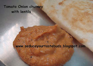 Tomato Onion Chutney With Lentils