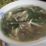 Mogu jiucai tang –Mushroom-Chinese leeks soup