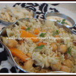 Vegtable Pulao and Chutney Raita
