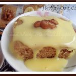 Healthy Oats Cake with Custard Sauce