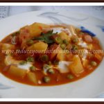 Microwave Aloo Muttar | Potato and Green Peas Gravy