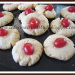 Eggless Cherry Biscuits