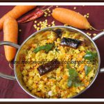 Carrot Paruppu Usili | Carrot – Lentil Stir Fry