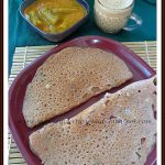 Instant Ragi Rava Dosa