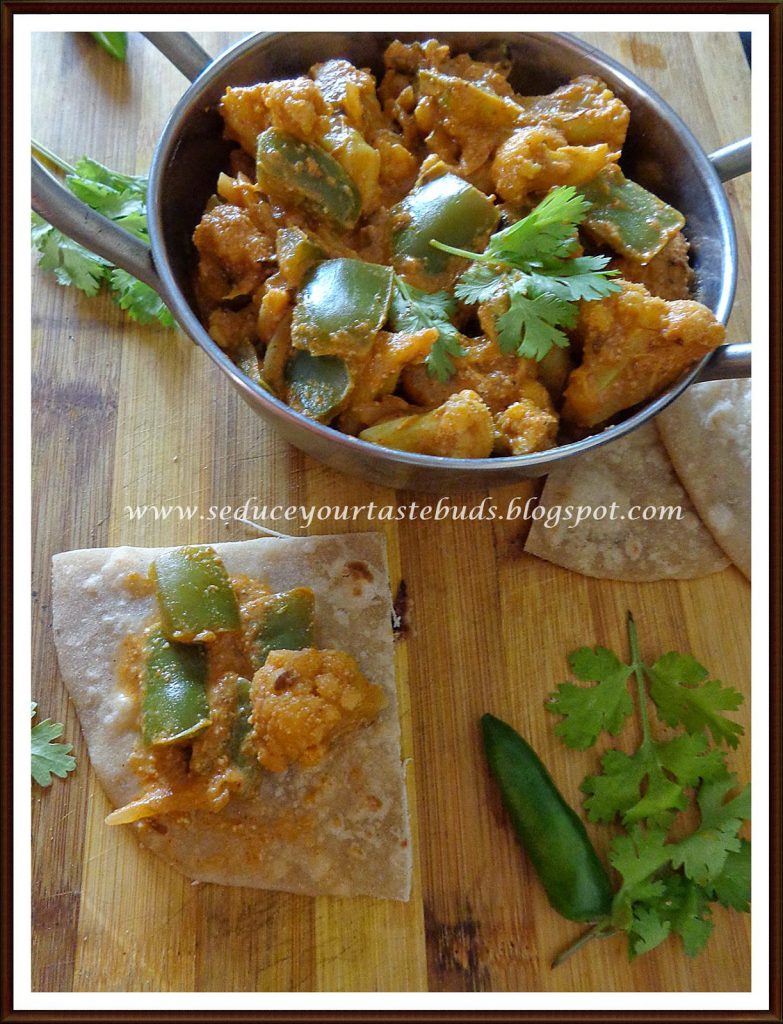 Cauliflower Capsicum Masala Recipe