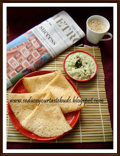 Dishes for Breakfast – Dosa / Uthappam / Adai / Crepes Recipes