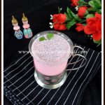 Sabja Rose Milk | Rose Flavored Milk With Basil Seeds