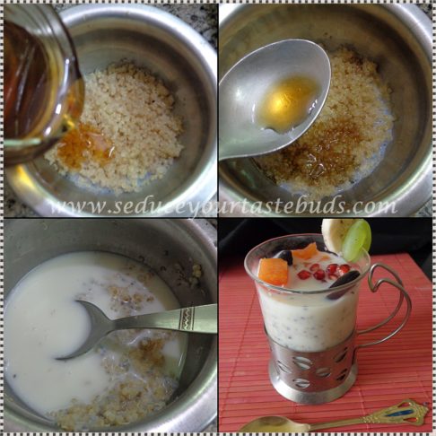 How to make Vanilla flavored Quinoa Basil seed Breakfast Pudding 