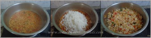 Soya Granules & Tomato Rice