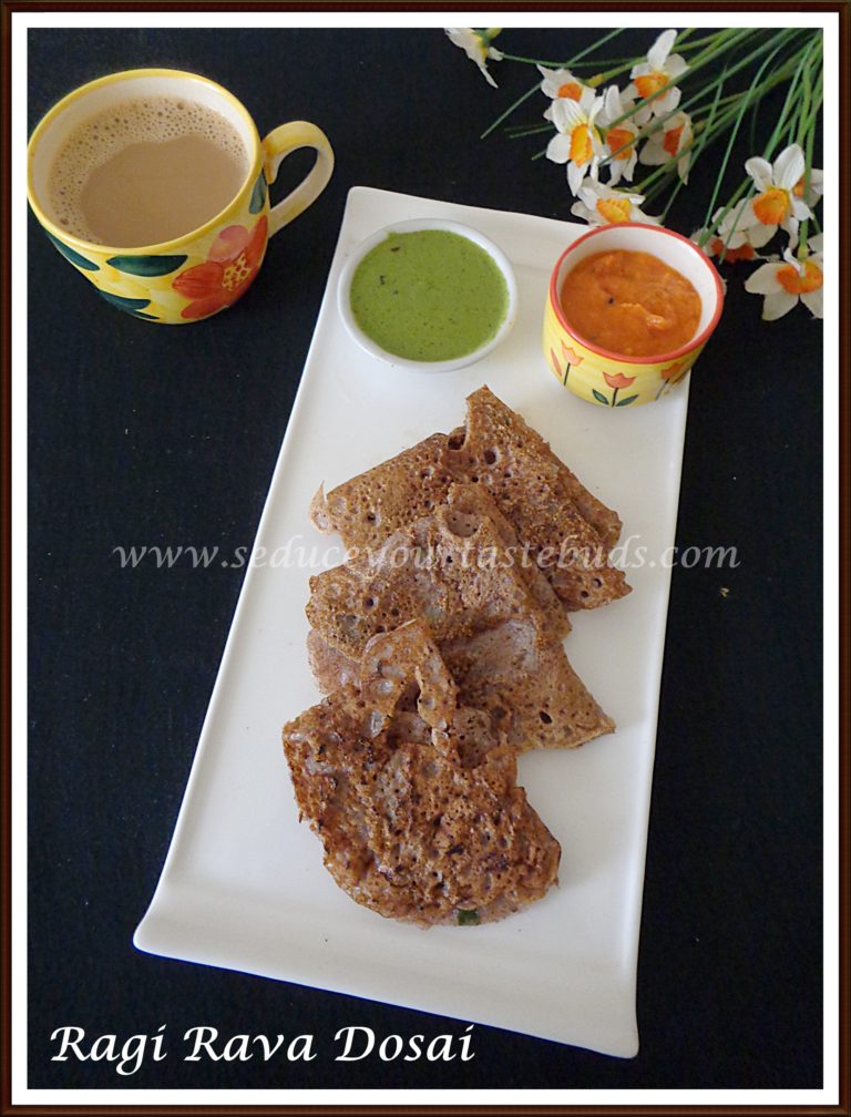 Instant Ragi Rava Dosa Recipe - Seduce Your Tastebuds...