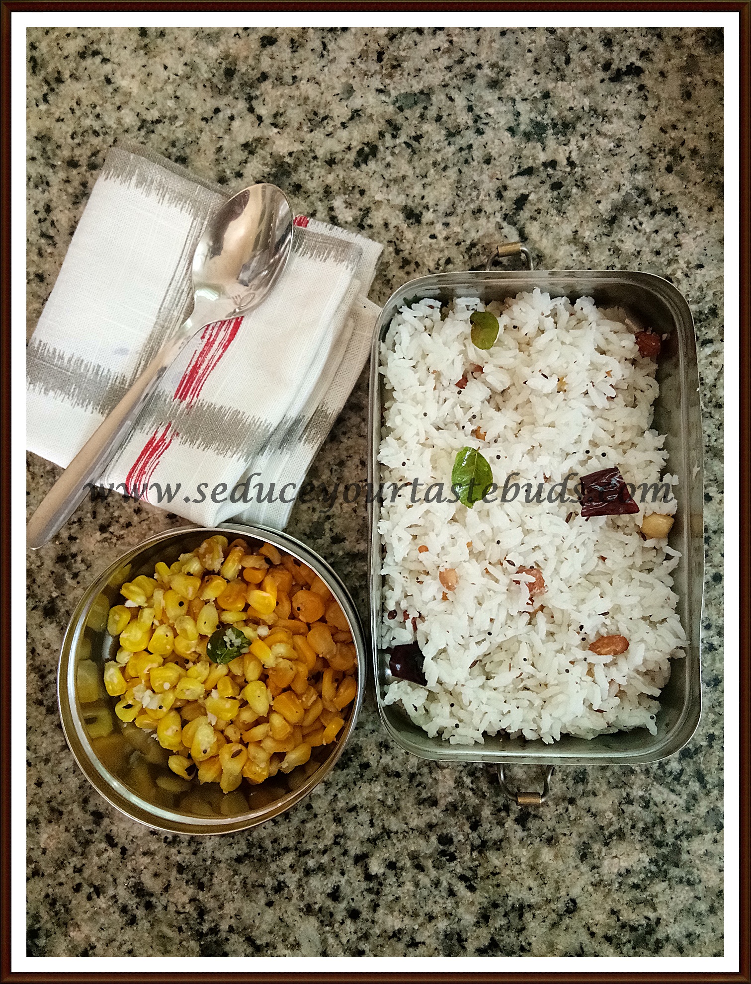 Kids Lunchbox Series #24 – Coconut Rice and Sweet Corn Sundal