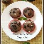Eggless Chocolate and Mint Flavored Cupcakes Recipe