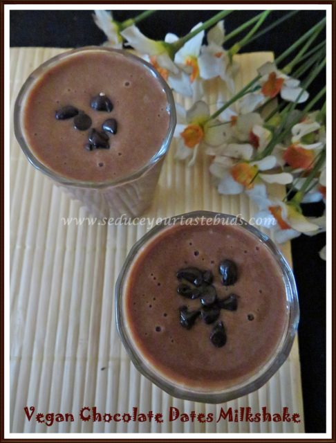 Vegan Chocolate Dates Milkshake Recipe