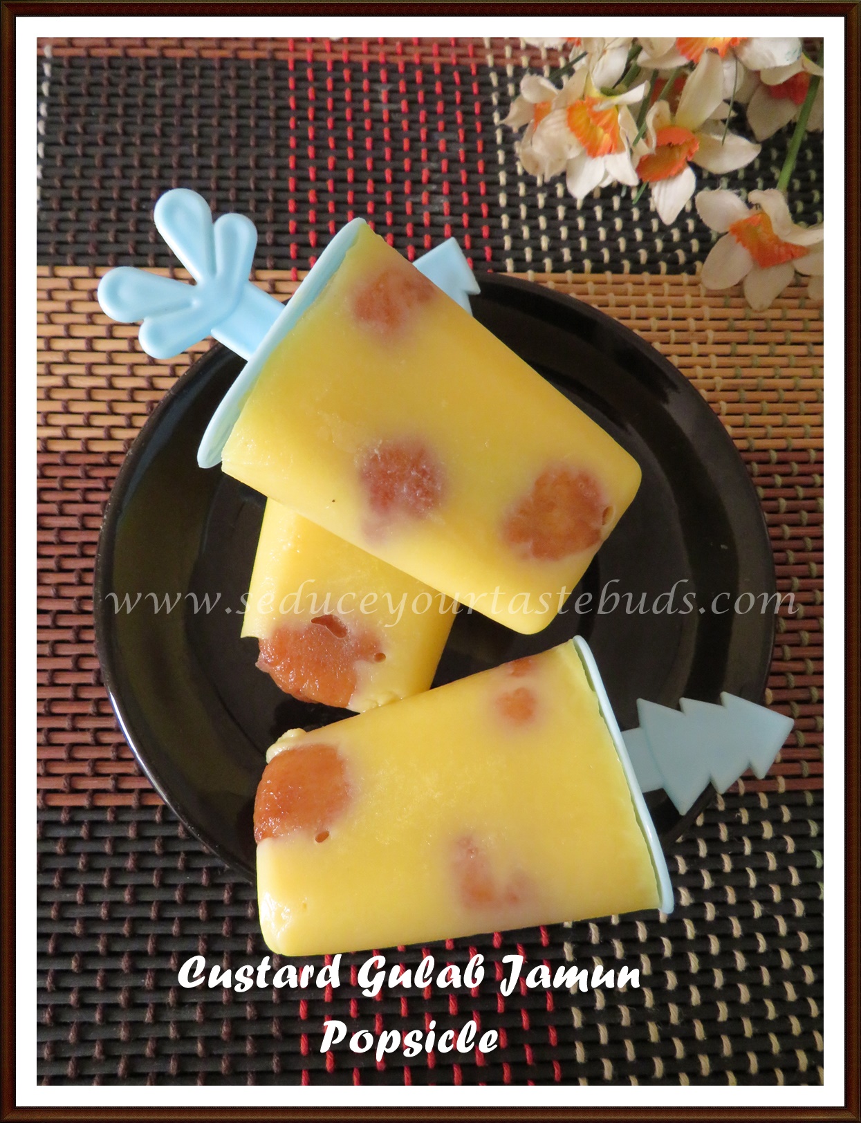 Custard Gulab Jamun Popsicle Recipe