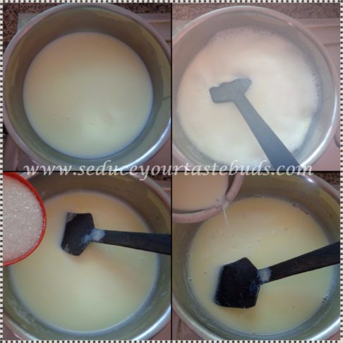 Step by step pictures for malai Kulfi preparation