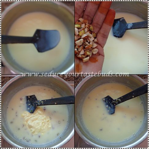 Step by step pictures for malai Kulfi preparation