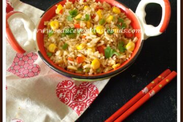 Bell Pepper & Sweet Corn Fried Rice Recipe